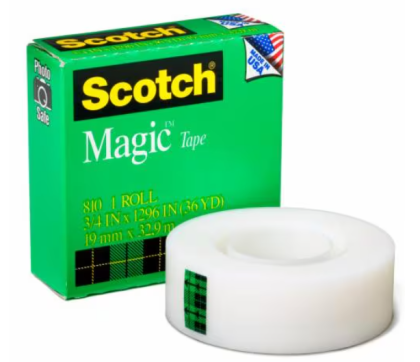 Невидима лента Scotch Magic Tape 810, 19 мм x 33 м