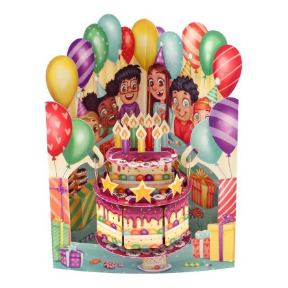 Картичка Birthday Cake, Swing Cards