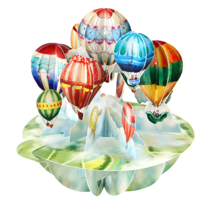 Картичка Hot Air Baloons, Pirouettes