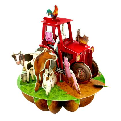 Картичка Tractor and Farm Animals, Pirouettes