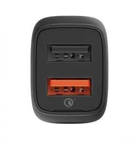 Зарядно устройство TRUST Qmax USB A+A Car Charger QC3 30W