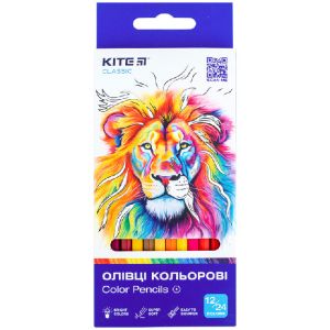 Цветни моливи Kite Classic двустранни