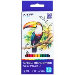 Цветни моливи Kite Classic триъгълни 12 цвята