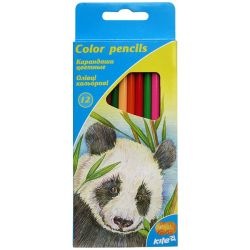 Цветни моливи Kite Panda триъгълни 12 цвята