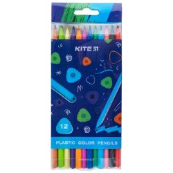 Цветни моливи Kite триъгълни пластмасови 12 бр.