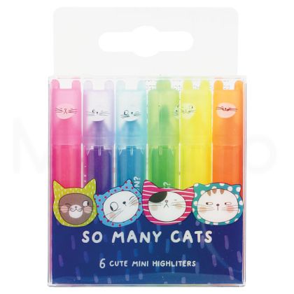 Комплект мини текстмаркери M&G So Many Cats