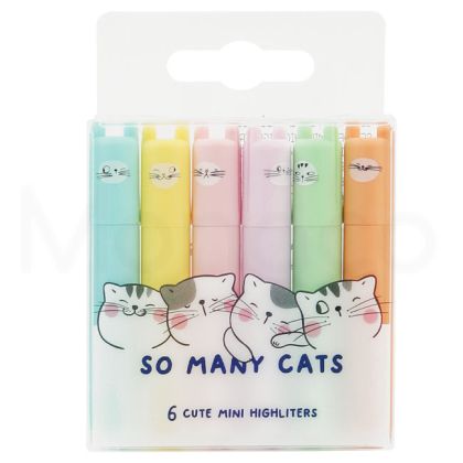 Комплект мини текстмаркери M&G So Many Cats