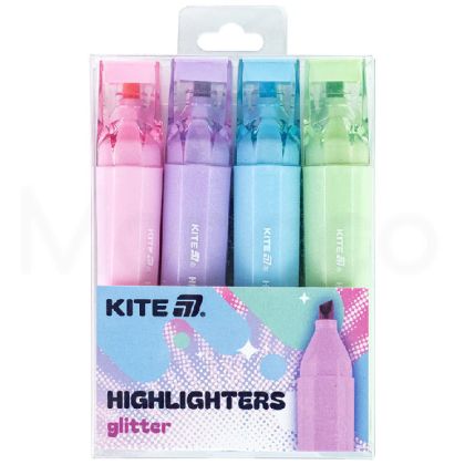 Комплект текстмаркери Kite Creative Glitter брокат
