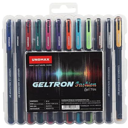 Комплект цветни химикалки Geltron Fashion Gel Unomax