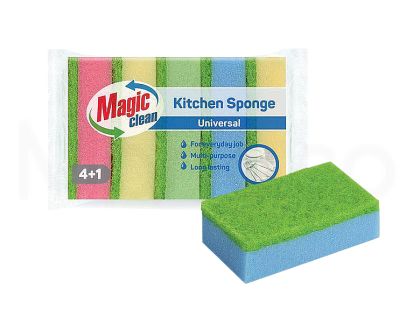 Magic Clean гъба домакинска универсална – 4+1 броя