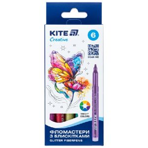 Флумастери Kite Creative брокат 6 бр.