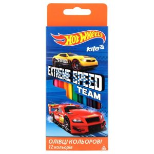 Цветни моливи Kite Hot Wheel триъгълни 12 цвята