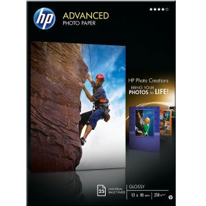 Хартия, HP Advanced Glossy Photo Paper-25 sht/13 x 18 cm borderless