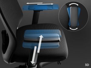 Стол, Genesis Ergonomic Chair Astat 200 Black