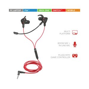 Слушалки, TRUST GXT 408 Cobra Multiplatform Gaming Earphones