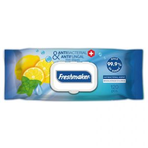 Мокри кърпи Freshmaker антибактериални, с капак